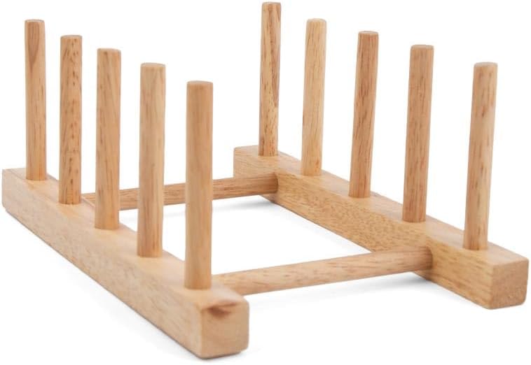 Daiso Wooden Dish Stand, Brown - Image 2